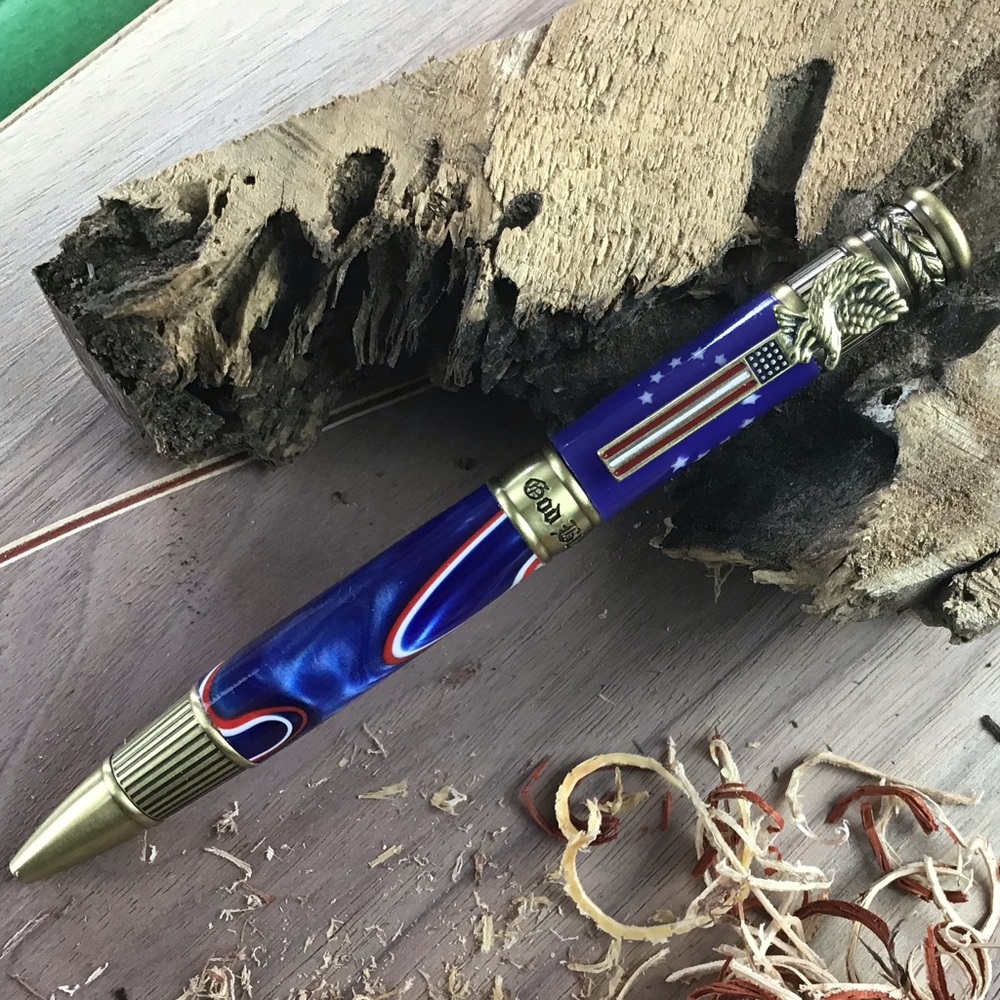 🎁 New Handcrafted patriotic pen 250th America